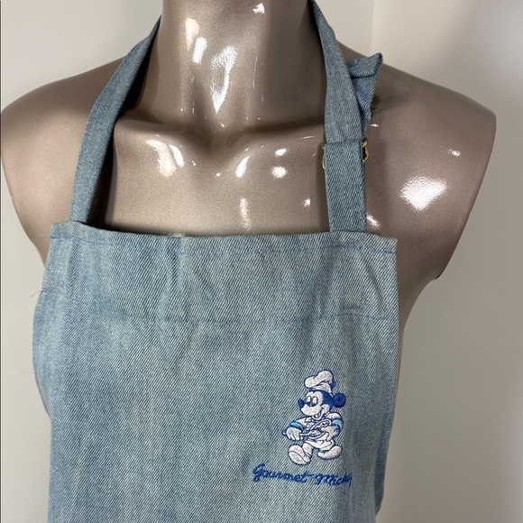 Disney Gourmet Mickey Light Wash Denim Apron with Embroidered Character - Picture 2 of 9